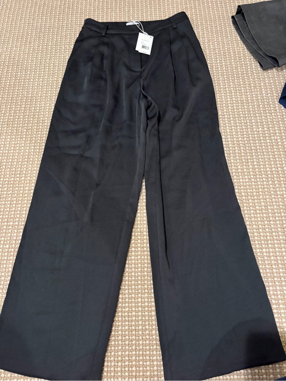 Lucy Paris Black Wide Leg Trousers